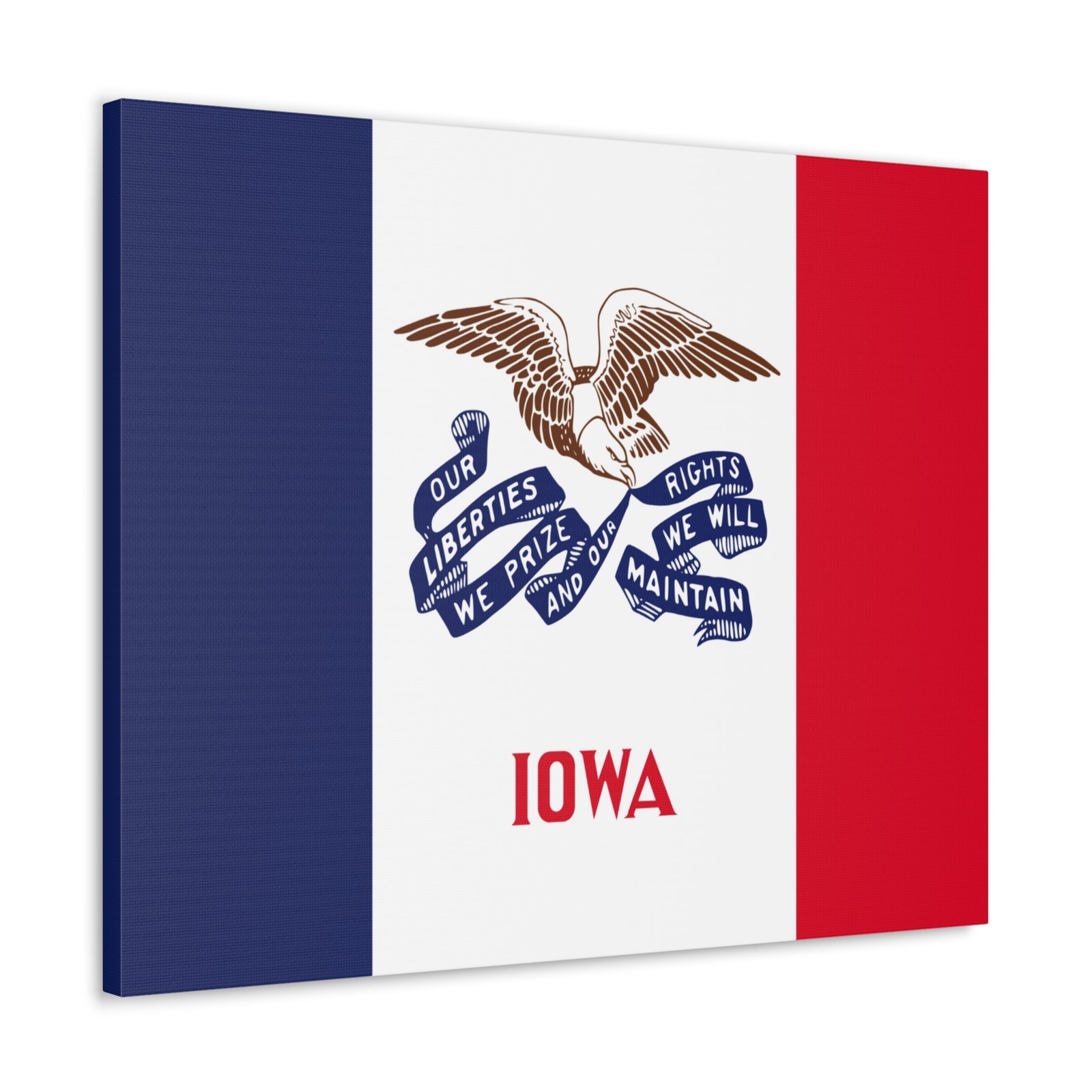 Iowa Stage Flag Canvas Vibrant Wall Art Unframed Home Decor-Express Your Love Gifts