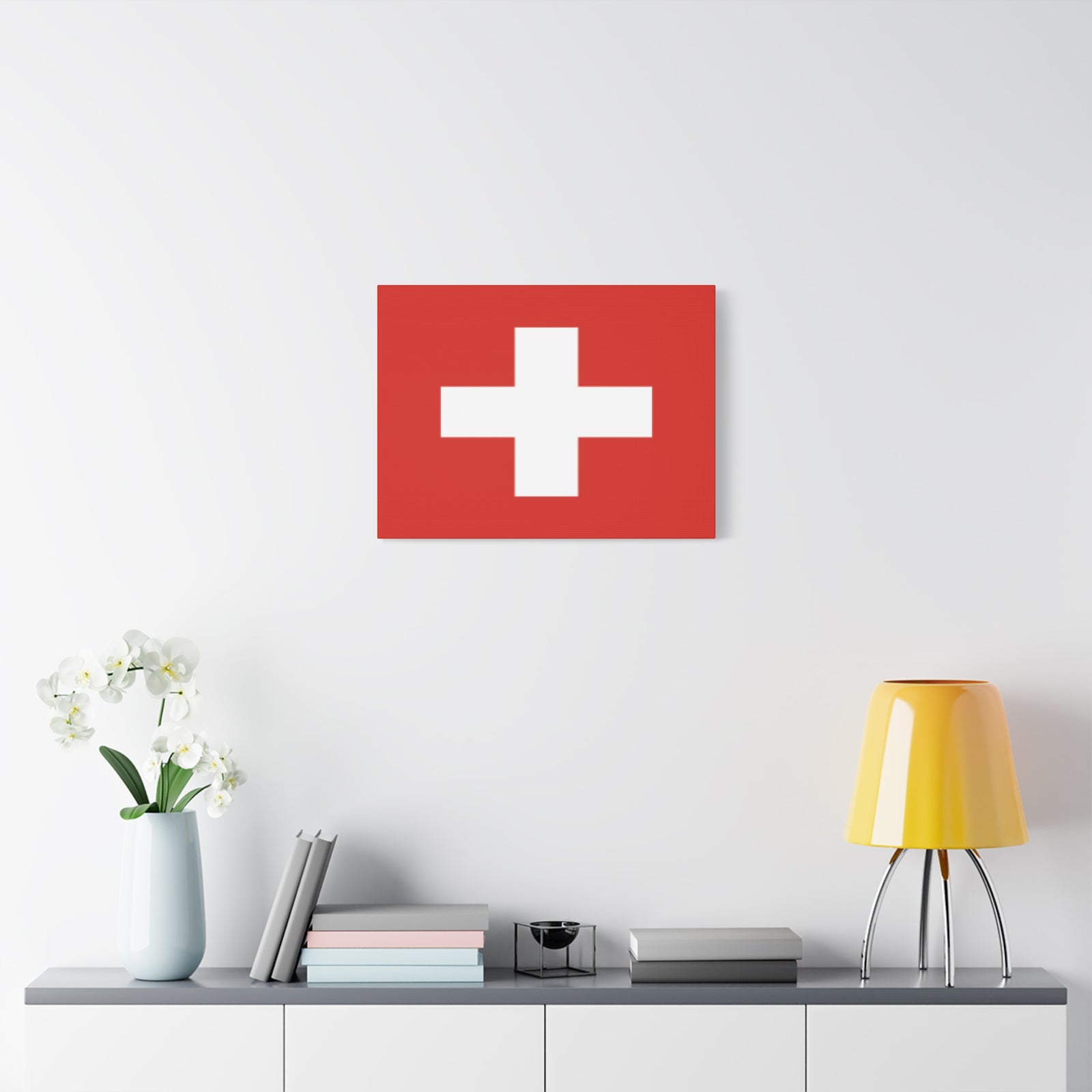 Switzerland Country Flag Canvas Vibrant Wall Art Unframed Home Decor-Express Your Love Gifts