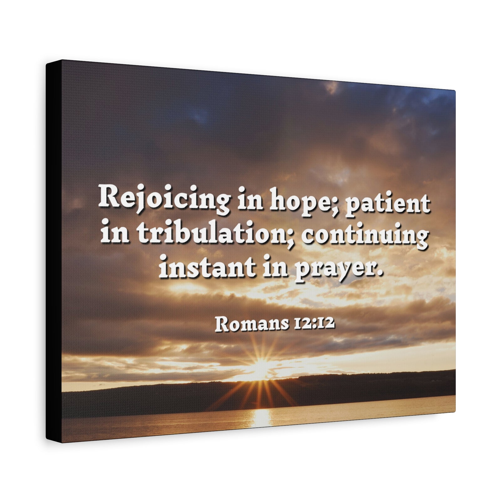 Scripture Walls Rejoicing In Hope Romans 12:12 Bible Verse Canvas Christian Wall Art Ready to Hang-Express Your Love Gifts