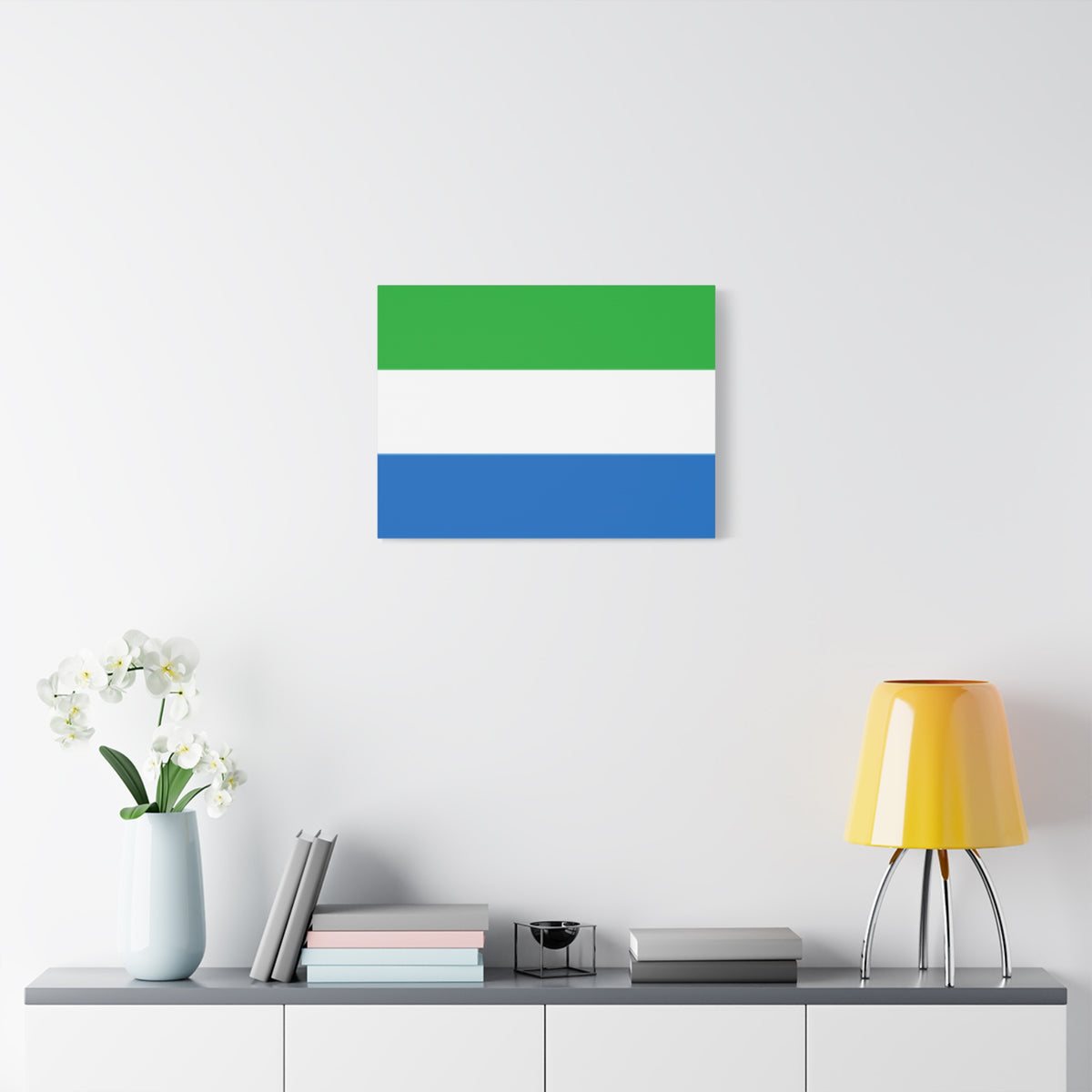 Sierra Leone Country Flag Canvas Vibrant Wall Art Unframed Home Decor-Express Your Love Gifts