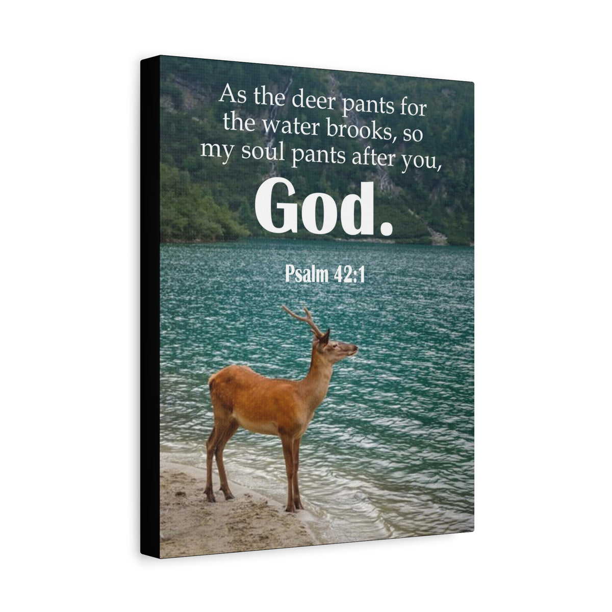 Scripture Canvas Soul Pants Psalm 42:1 Christian Wall Art Bible Verse Print Ready to Hang-Express Your Love Gifts