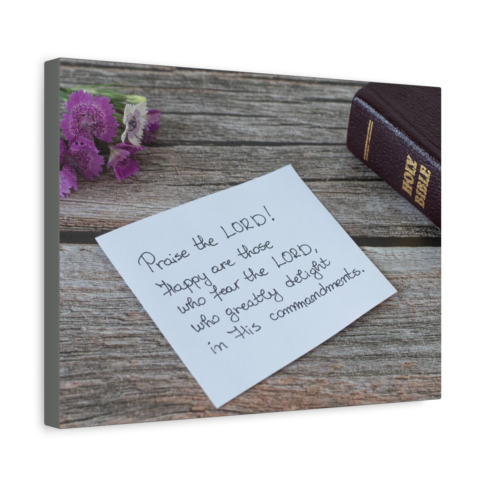 Scripture Canvas Praise The Lord Psalm 119:47 Wood Christian Wall Art Bible Verse Print Ready to Hang-Express Your Love Gifts