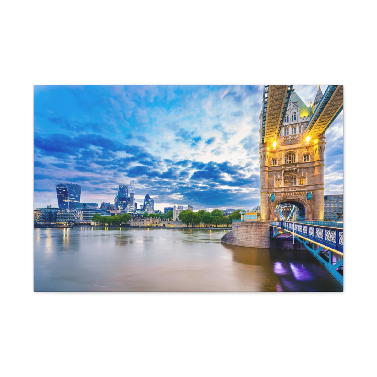 London Daytime Skyline Canvas Artwork High-Quality Breathtaking Stunning Cityscape for Home Decor Ready to Hang-Express Your Love Gifts