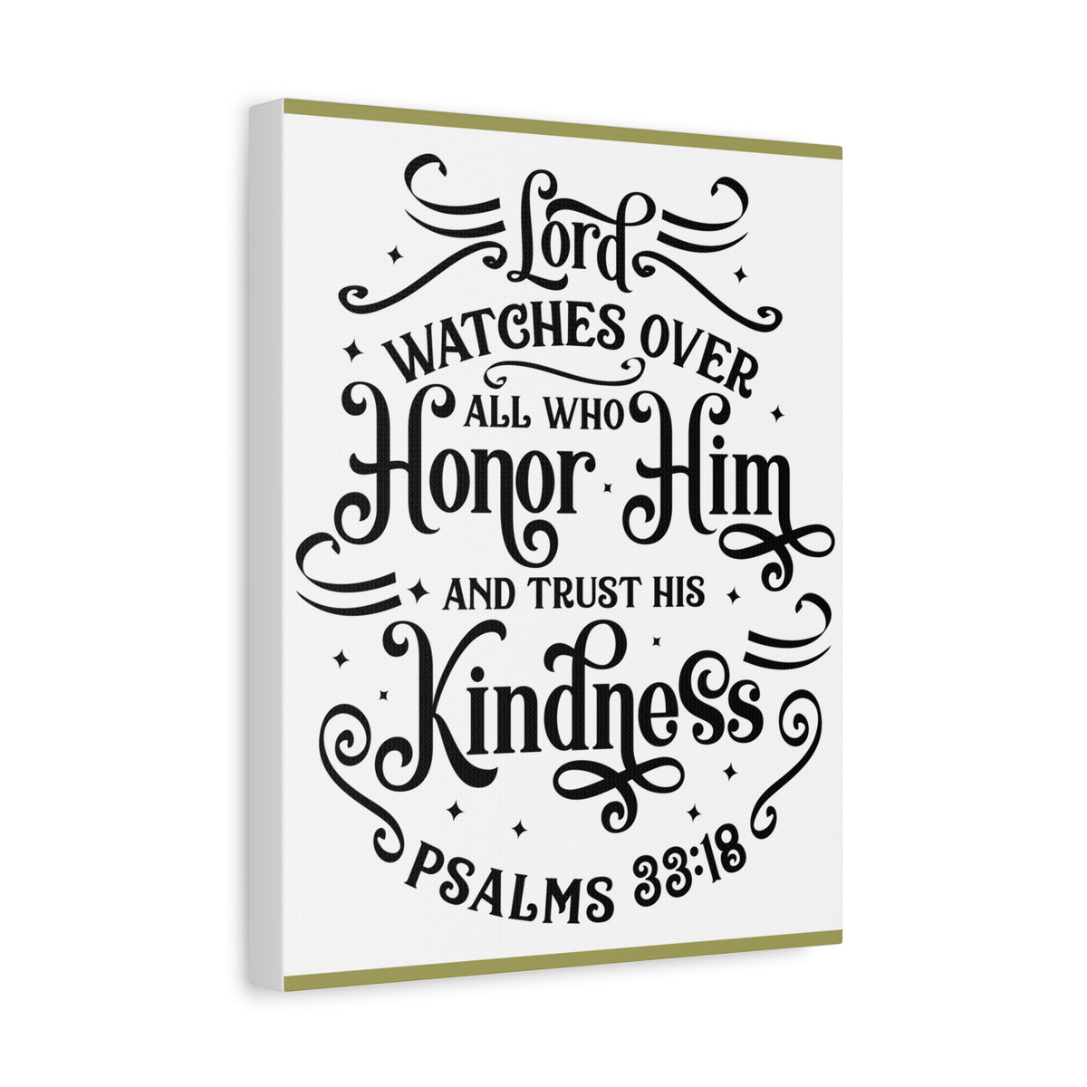 Scripture Walls Lord Watches Over All Who Honor Him Psalms 33:18 Bible Verse Canvas Christian Wall Art Ready To Hang-Express Your Love Gifts