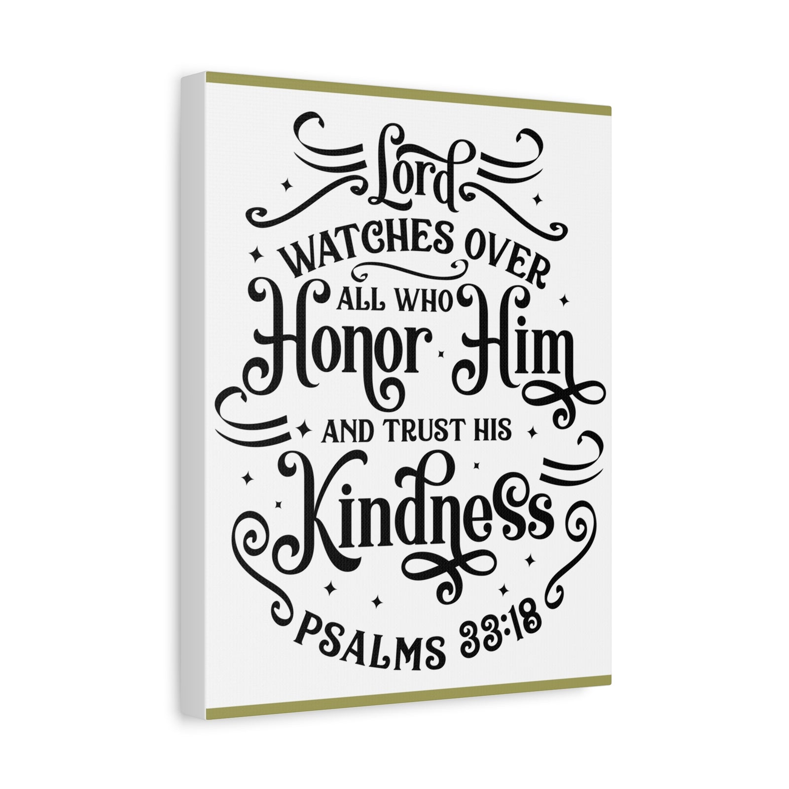 Scripture Walls Lord Watches Over All Who Honor Him Psalms 33:18 Bible Verse Canvas Christian Wall Art Ready To Hang-Express Your Love Gifts