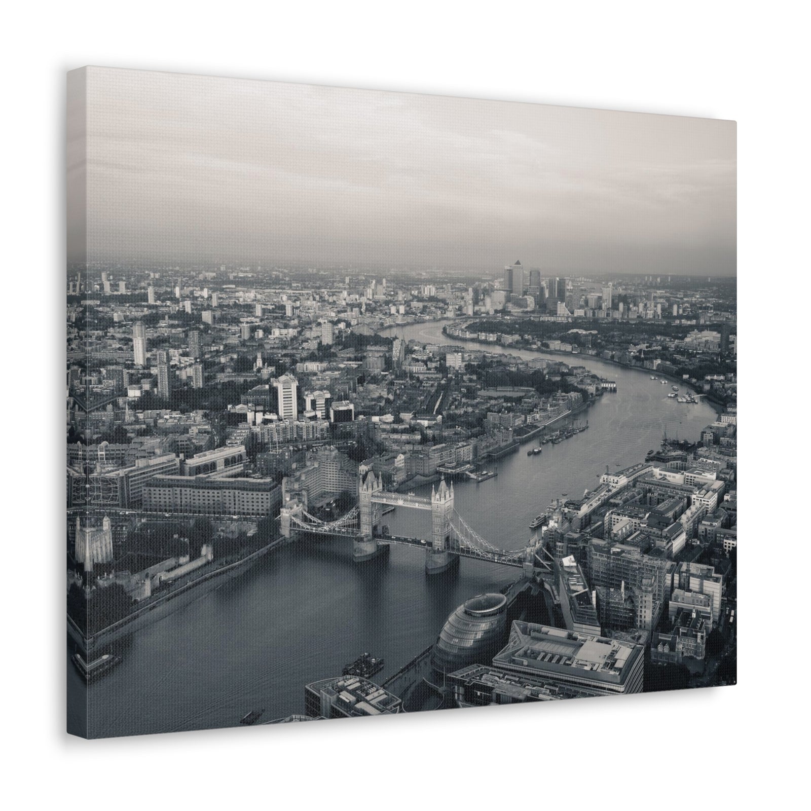 London Black And White Skyline Canvas Artwork High-Quality Breathtaking Stunning Cityscape for Home Decor Ready to Hang-Express Your Love Gifts