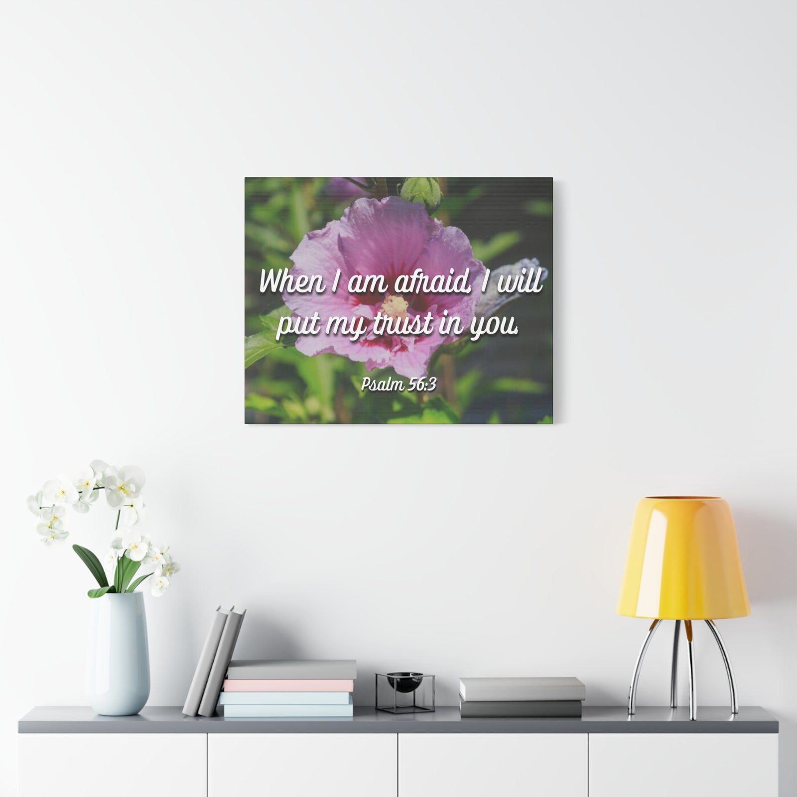 Scripture Canvas I Will Put My Trust Psalm 56:3 Christian Wall Art Bible Verse Print Ready to Hang-Express Your Love Gifts