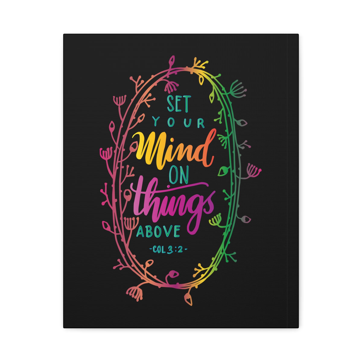 Scripture Canvas Things Above Col 3:2 Christian Wall Art Bible Verse Print Ready to Hang-Express Your Love Gifts