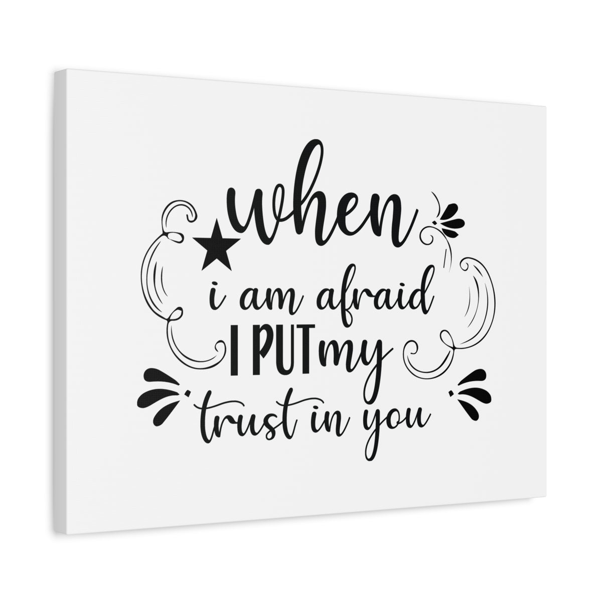 Scripture Canvas I Put My Trust In You Psalm 56:4 Christian Wall Art Bible Verse Print Ready to Hang-Express Your Love Gifts