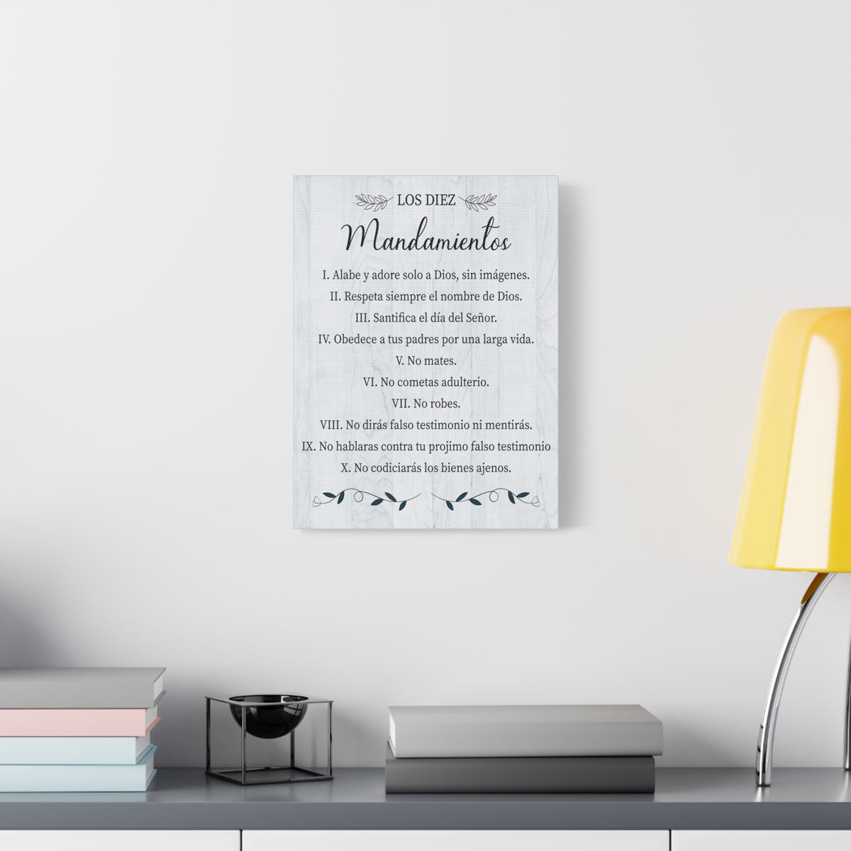 Los Diez Mandamientos 10 Commandments Exodus 20:2-17 Spanish Portrait Christian Wall Art Bible Verse Print Ready to Hang-Express Your Love Gifts