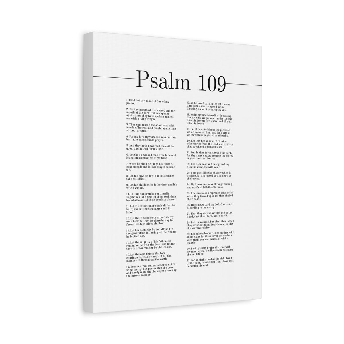Scripture Canvas O God Of My Praise Psalm 109 Christian Wall Art Bible Verse Print Ready to Hang-Express Your Love Gifts