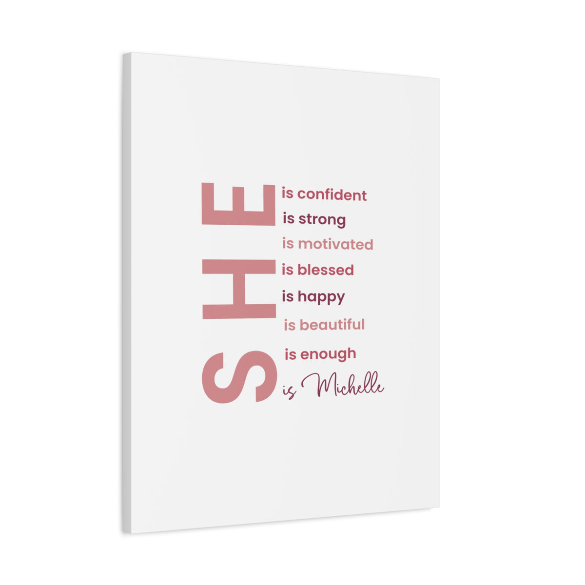 Personalized She Inspirational Canvas Art - Motivational Wall Decor-Express Your Love Gifts