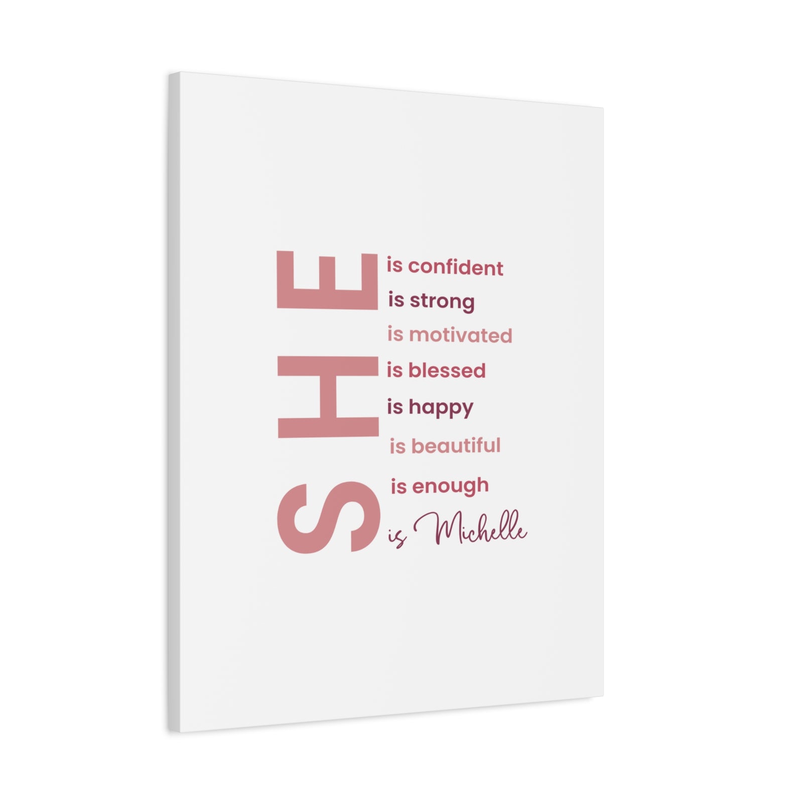 Personalized She Inspirational Canvas Art - Motivational Wall Decor-Express Your Love Gifts