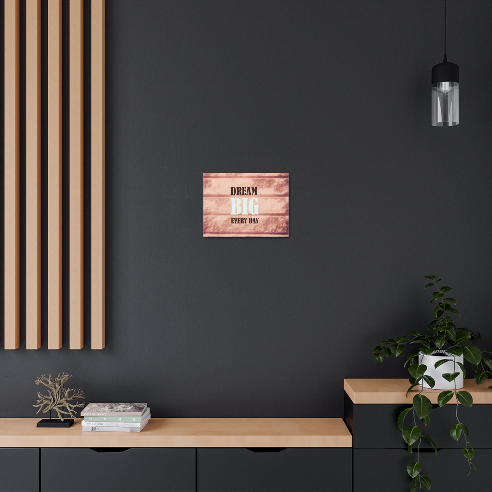 Inspirational Quote Canvas Dream Big Everyday Motivational Print Ready to Hang Artwork-Express Your Love Gifts