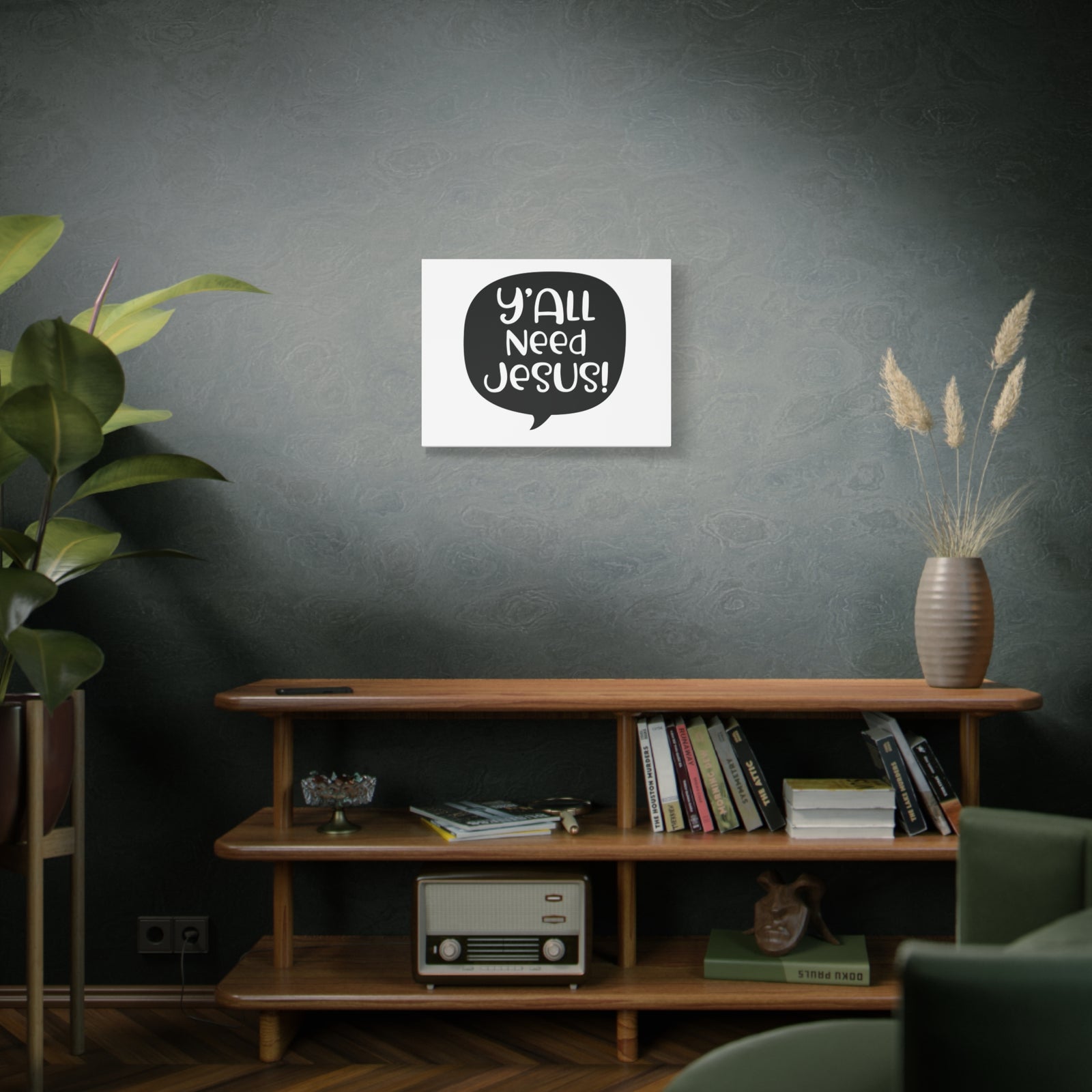 Scripture Canvas Y'all Need Jesus Psalm 37:4 Christian Wall Art Print Ready to Hang-Express Your Love Gifts