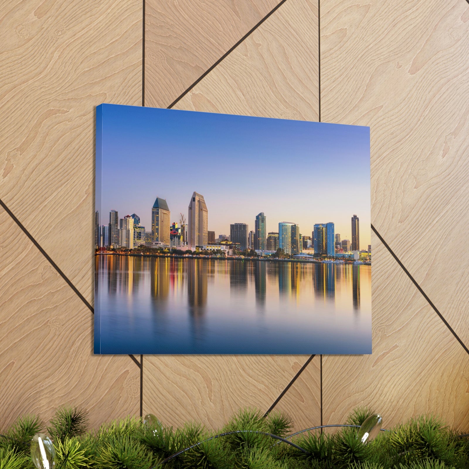San Diego Daytime Skyline Canvas Artwork High-Quality Breathtaking Stunning Cityscape for Home Decor Ready to Hang-Express Your Love Gifts