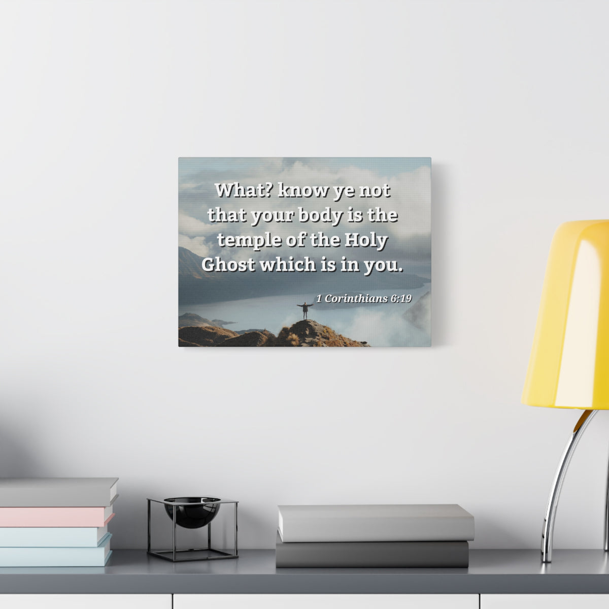 Scripture Walls Holy Ghost 1 Corinthians 6:19 Bible Verse Canvas Christian Wall Art Ready to Hang-Express Your Love Gifts
