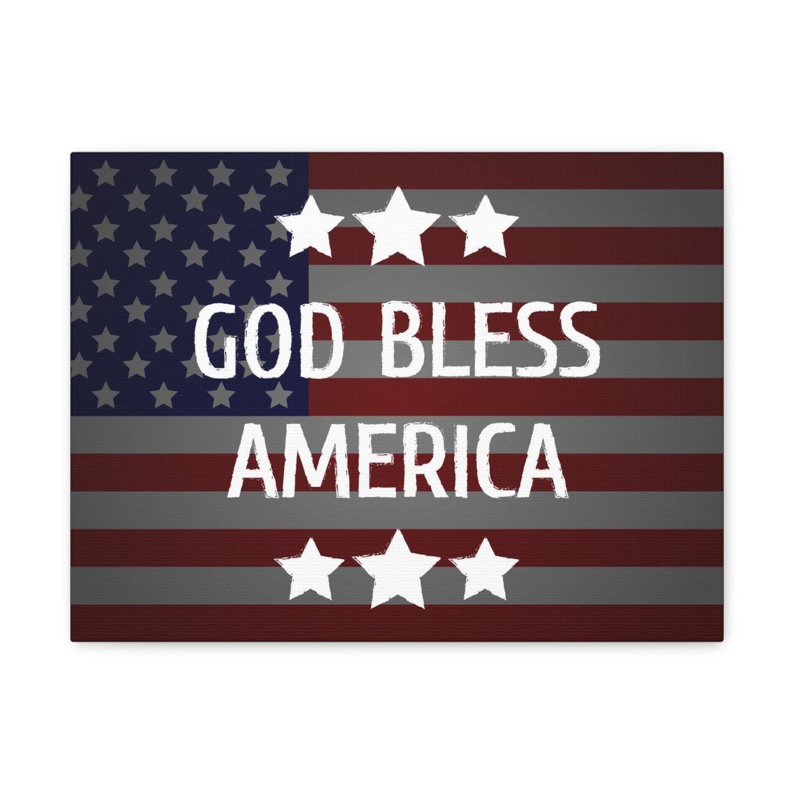 God Bless America Flag Day Concept Canvas Wall Art for Home Decor Ready-to-Hang-Express Your Love Gifts