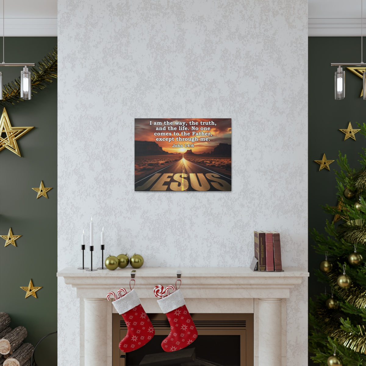 Scripture Walls Way Truth Life John 14:6 Christian Wall Art Print Ready to Hang Unframed-Express Your Love Gifts