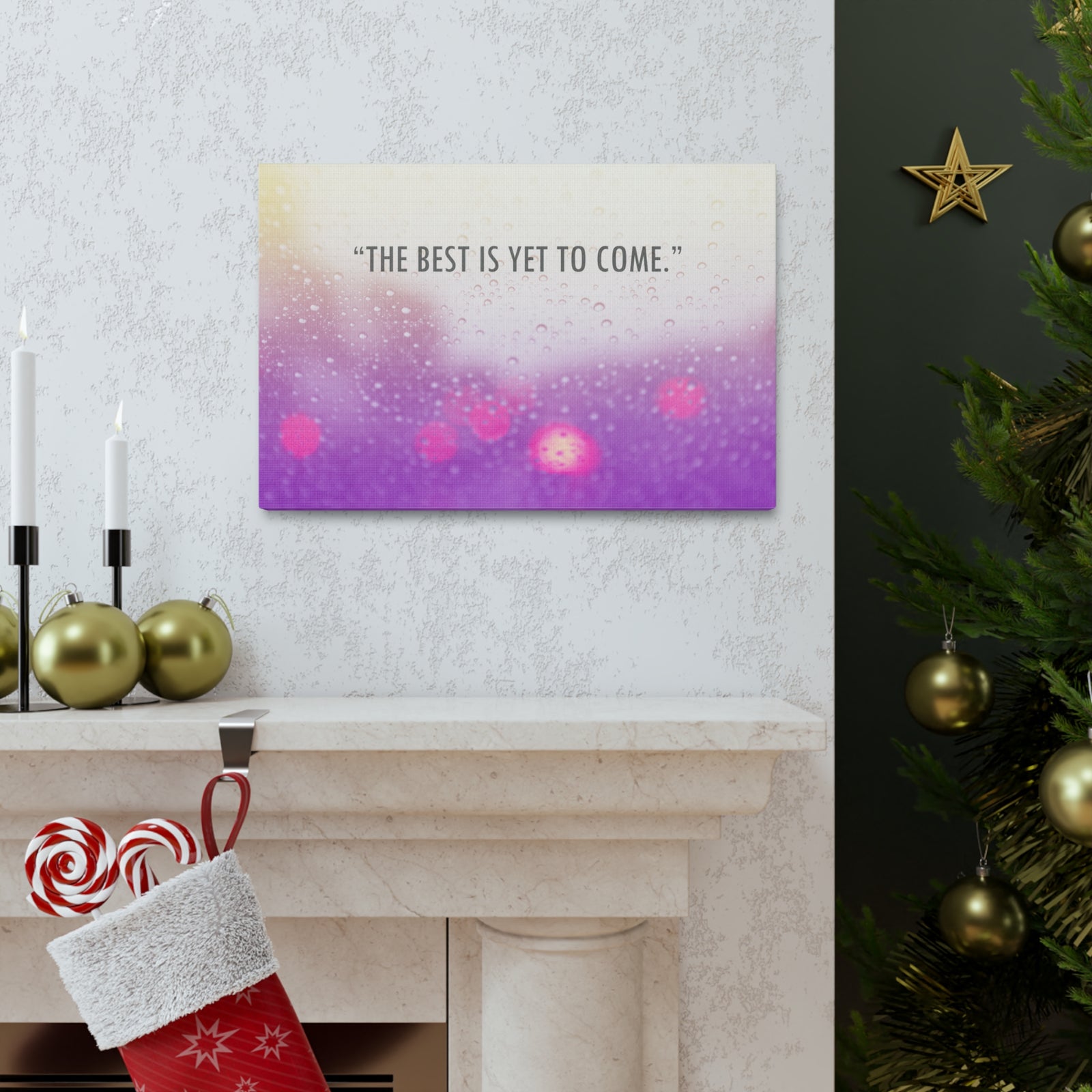 Inspirational Quote Canvas The Best Is Yet To Come Motivational Print Ready to Hang Artwork-Express Your Love Gifts