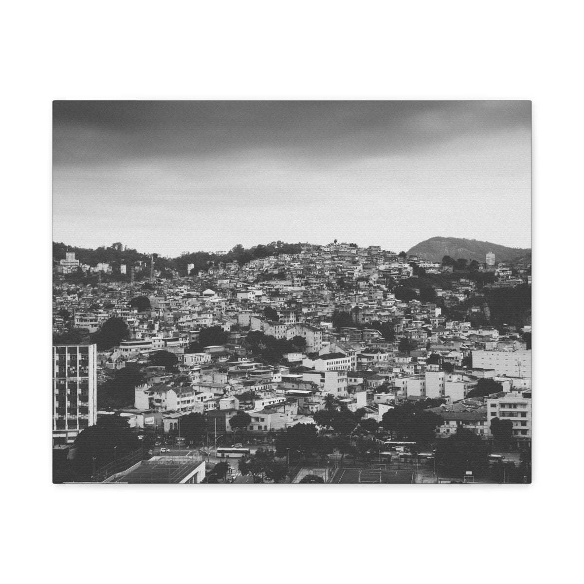 Rio de Janeiro Black And White Skyline Canvas Artwork High-Quality Breathtaking Stunning Cityscape for Home Decor Ready to Hang-Express Your Love Gifts