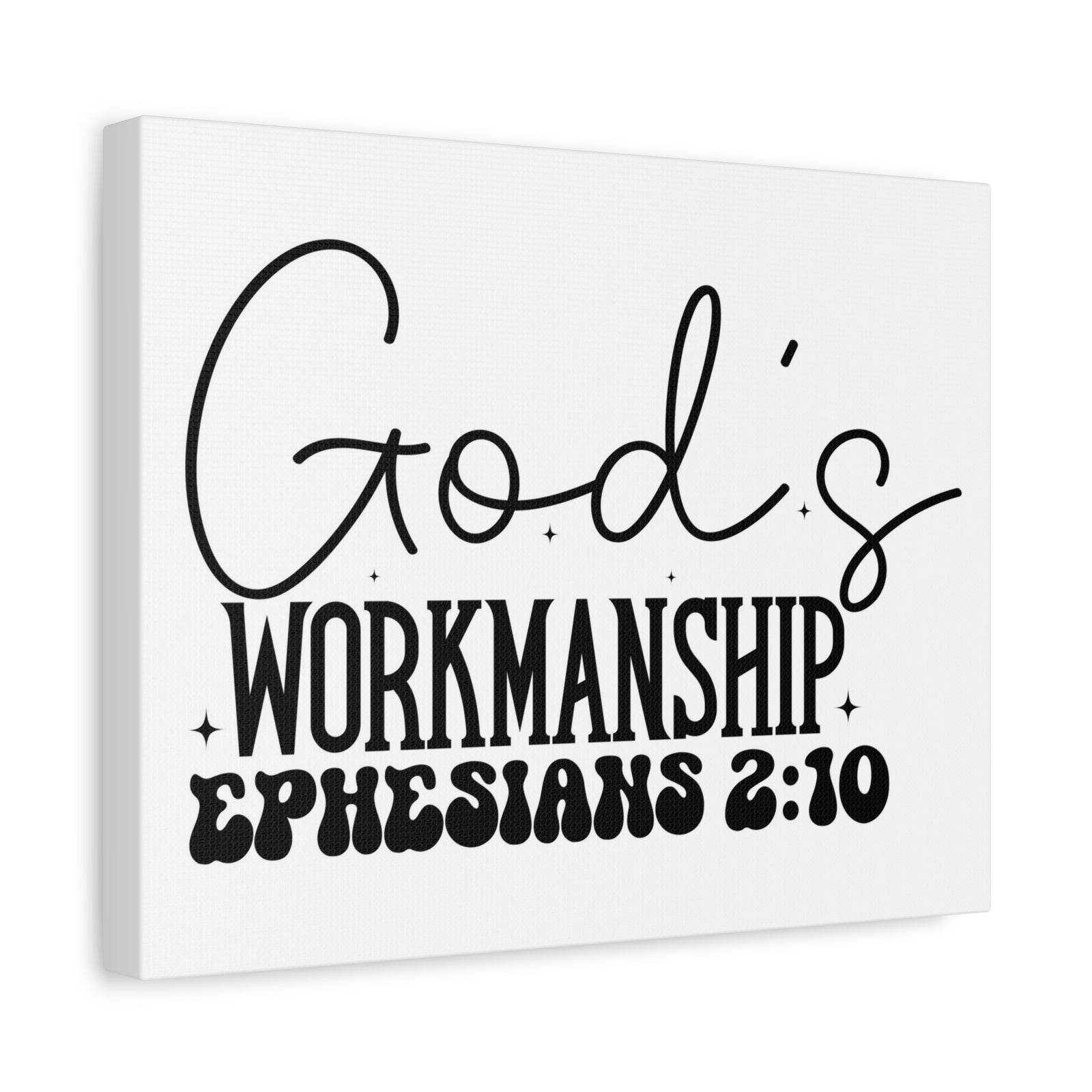 Scripture Walls Ephesians 2:10 I am God's Workmanship Bible Verse Canvas Christian Wall Art Ready to Hang Unframed-Express Your Love Gifts