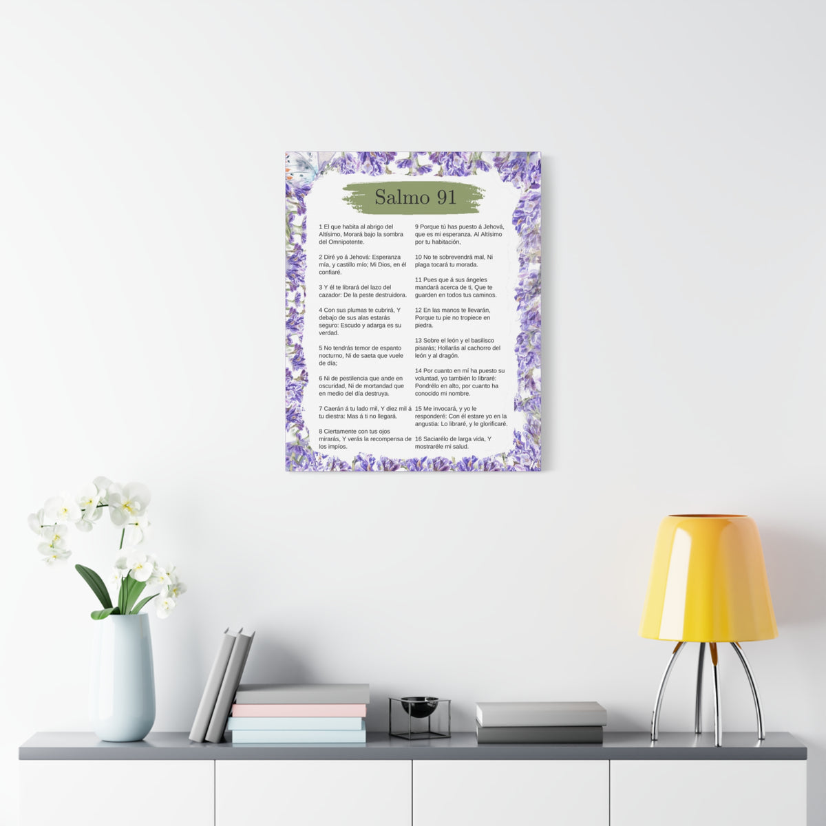 Salmo 91 Impresión De Arte Cristiano en la Pared Lista Para Colgar-Express Your Love Gifts