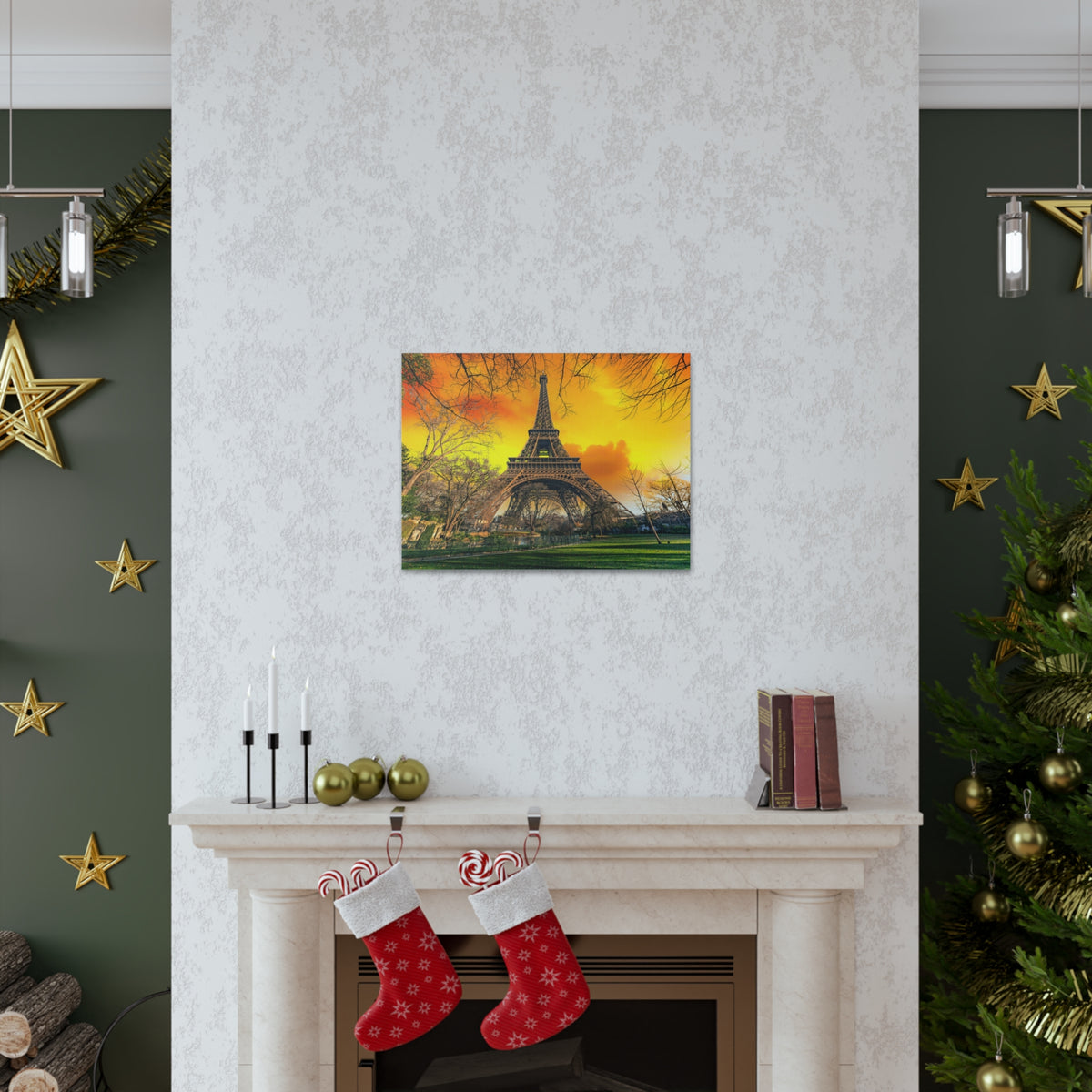 Fantastic View of Paris Eiffel Paris Eiffel Tower Couple France Canvas Artwork High-Quality Breathtaking French City for Home Decor Ready to Hang-Express Your Love Gifts