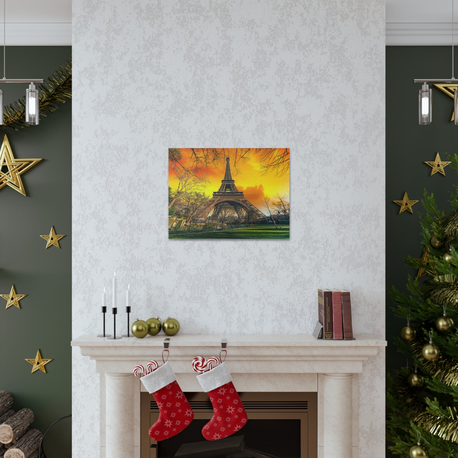 Fantastic View of Paris Eiffel Paris Eiffel Tower Couple France Canvas Artwork High-Quality Breathtaking French City for Home Decor Ready to Hang-Express Your Love Gifts