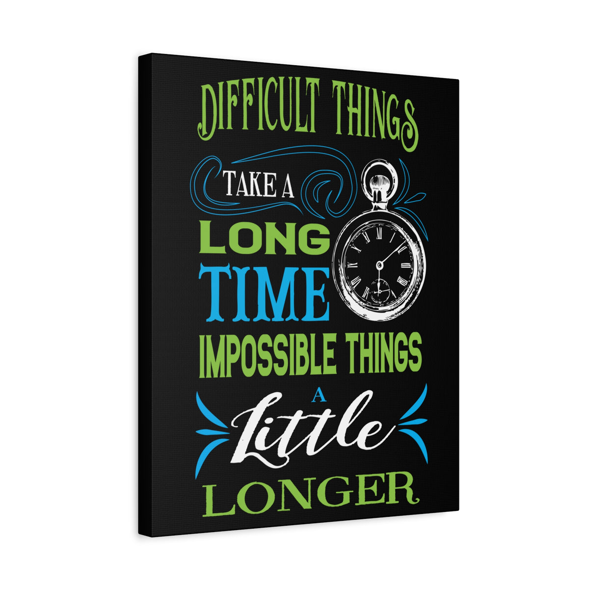 Inspirational Quote Canvas Long Time Wall Art Motivational Motto Inspiring Prints Artwork Decor Ready to Hang-Express Your Love Gifts