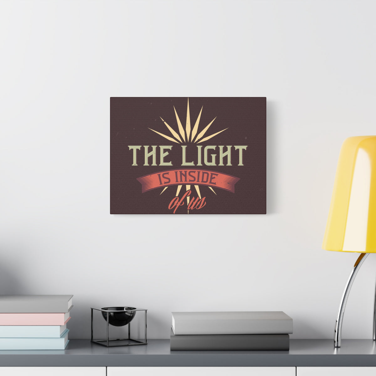 Inspirational Quote Canvas The Light Wall Art Motivational Motto Inspiring Prints Artwork Decor Ready to Hang-Express Your Love Gifts