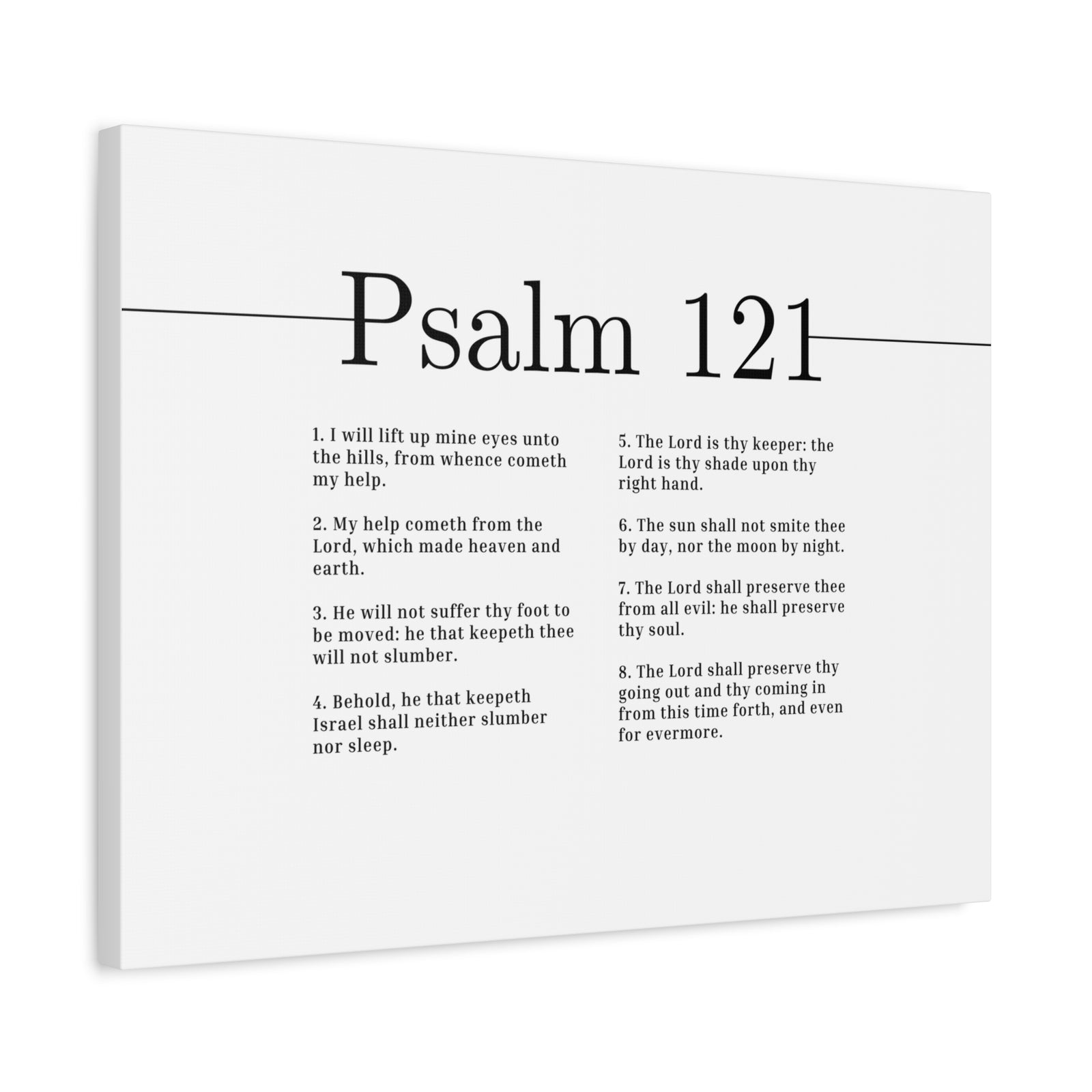 Scripture Canvas The Lord Shall Preserve Psalm 121 Christian Wall Art Bible Verse Print Ready to Hang-Express Your Love Gifts