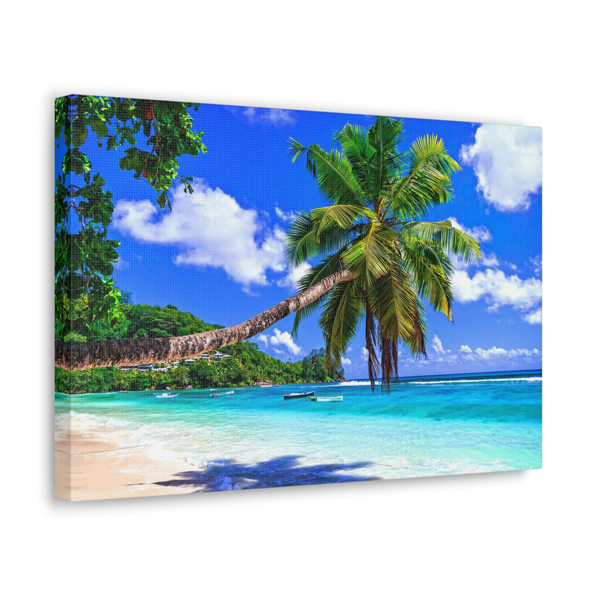Exotic Tropical Beach Scenery Ocean Canvas Wall Art for Home Decor Ready-to-Hang-Express Your Love Gifts