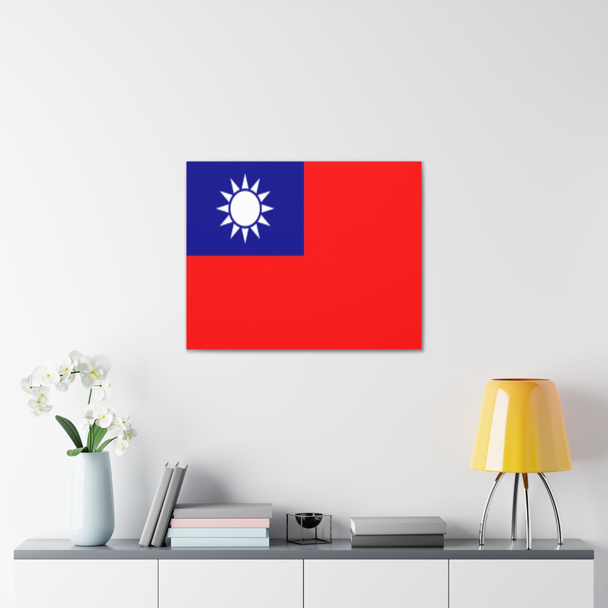 Taiwan Country Flag Canvas Vibrant Wall Art Unframed Home Decor-Express Your Love Gifts