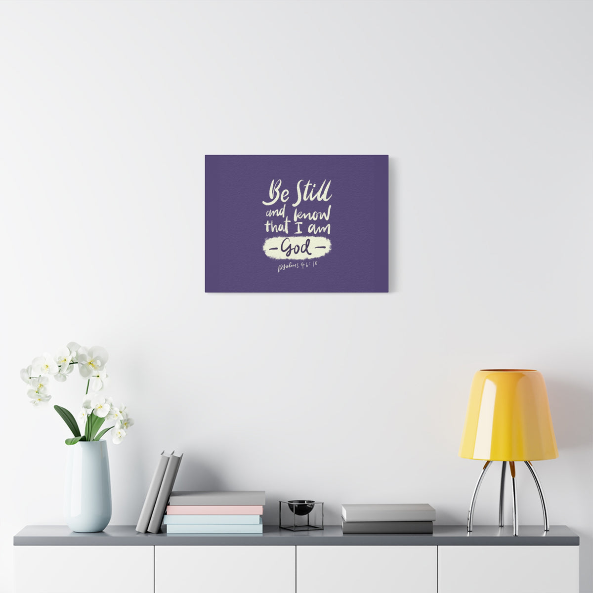 Scripture Walls I Am God Psalm 46:10 Bible Verse Canvas Christian Wall Art Ready to Hang-Express Your Love Gifts
