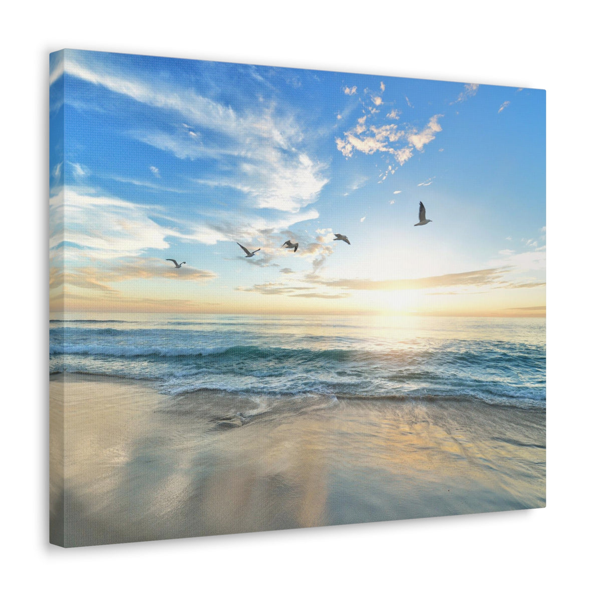 Ocean Flying Birds Ocean Canvas Wall Art for Home Decor Ready-to-Hang-Express Your Love Gifts
