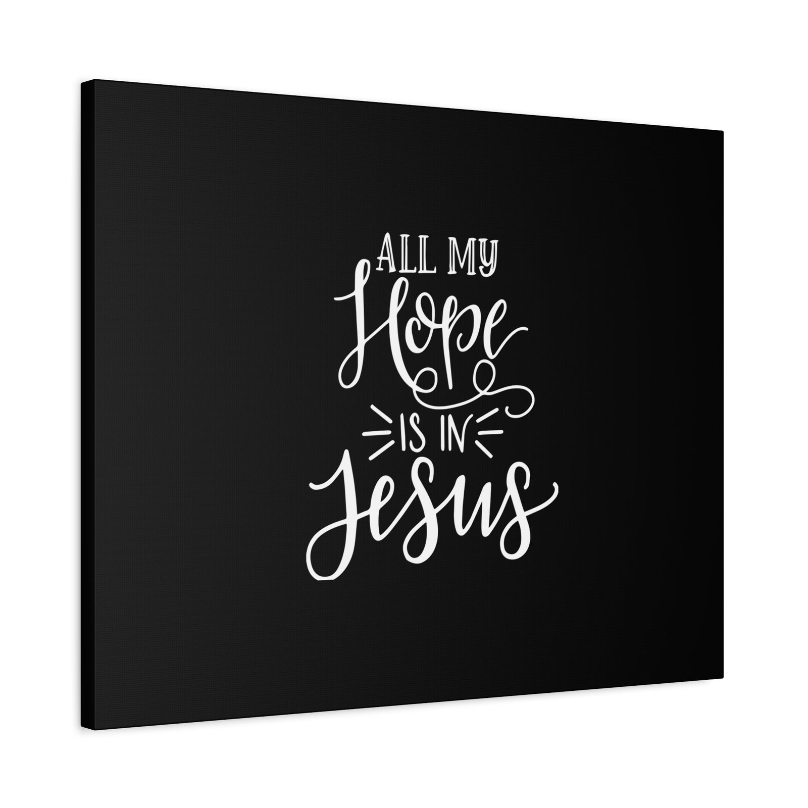 Scripture Canvas All My Hope Is In Psalm 62:5 Jesus Christian Wall Art Bible Verse Print Ready to Hang-Express Your Love Gifts