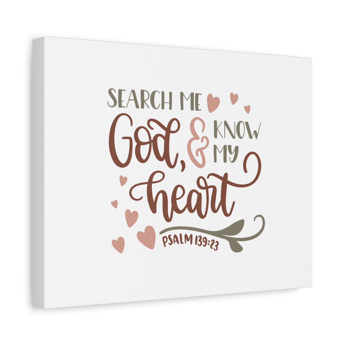 Scripture Canvas Know My Heart Psalm 139:23 Christian Wall Art Bible Verse Print Ready to Hang-Express Your Love Gifts
