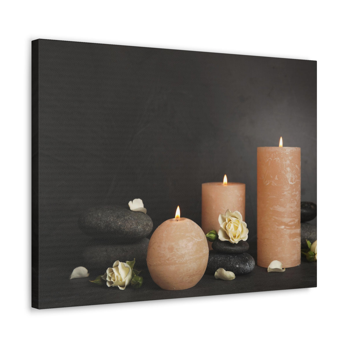 Spa Burning Candles Forest Floral Nature Photography Canvas Wall Art for Home Decor Ready-to-Hang-Express Your Love Gifts