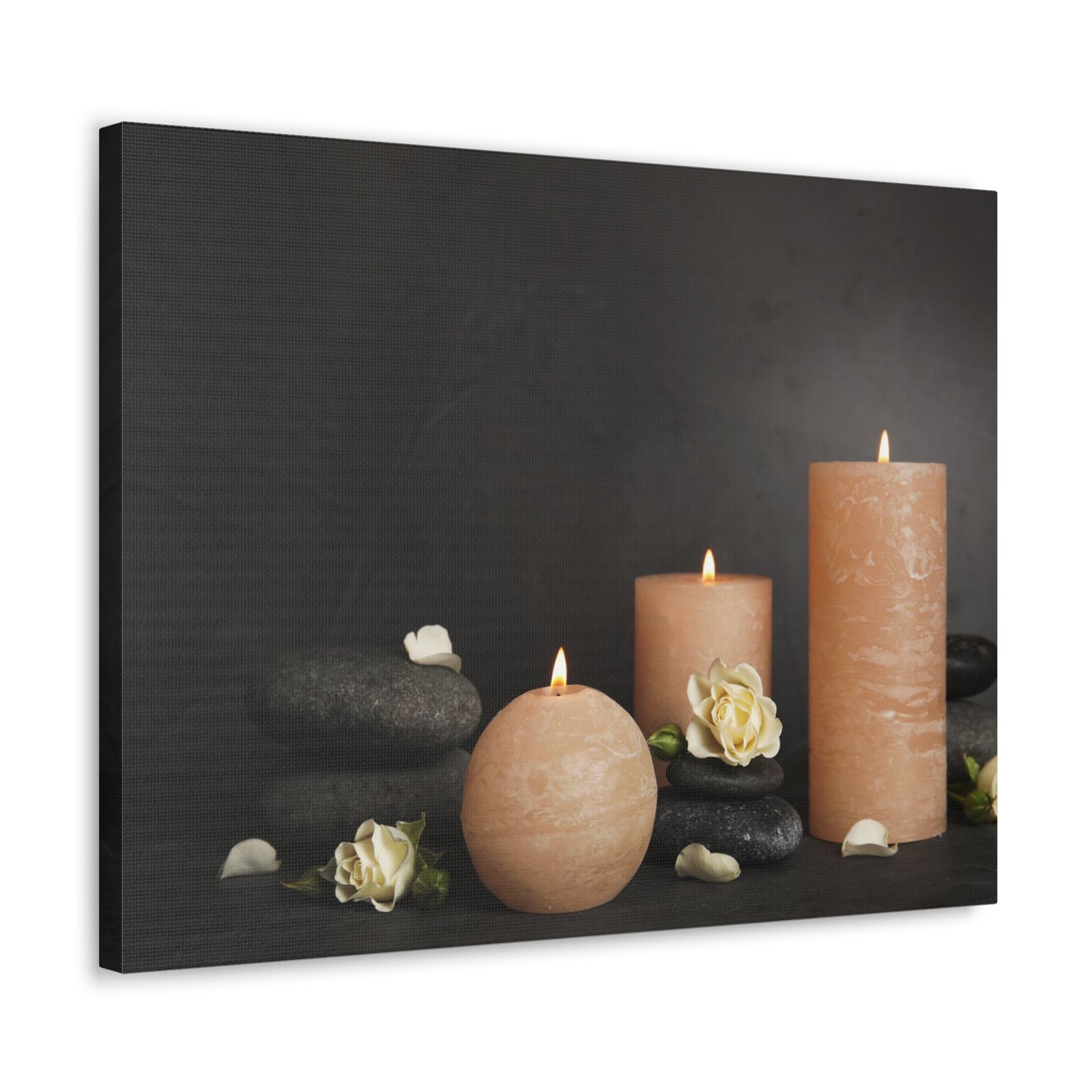 Spa Burning Candles Forest Floral Nature Photography Canvas Wall Art for Home Decor Ready-to-Hang-Express Your Love Gifts