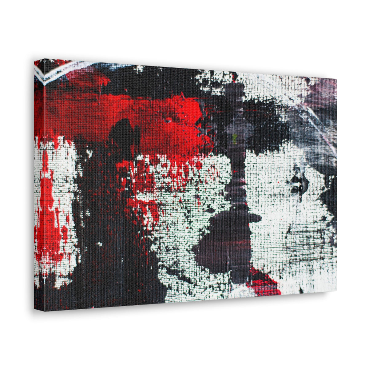 Abstract Rough Canvas Paint Strokes Red White Black Painting Canvas Wall Art for Home Decor Ready-to-Hang-Express Your Love Gifts