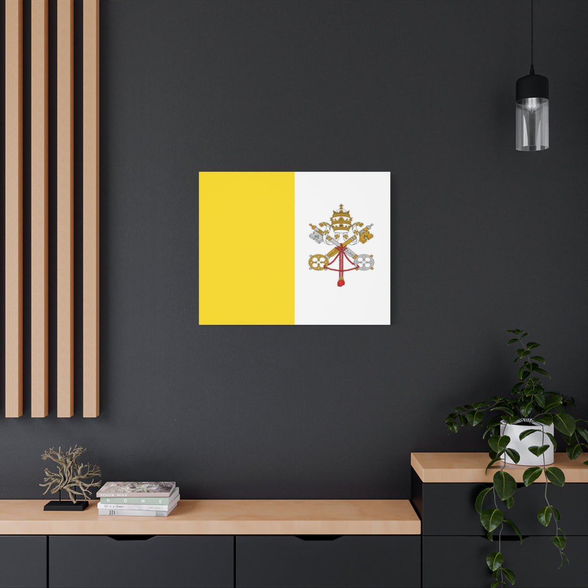 Vatican City Country Flag Canvas Vibrant Wall Art Unframed Home Decor-Express Your Love Gifts