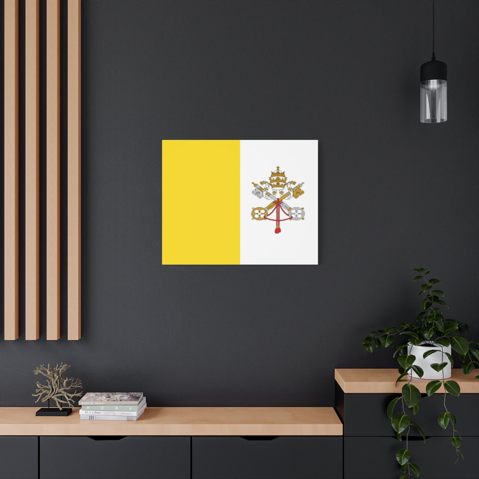 Vatican City Country Flag Canvas Vibrant Wall Art Unframed Home Decor-Express Your Love Gifts