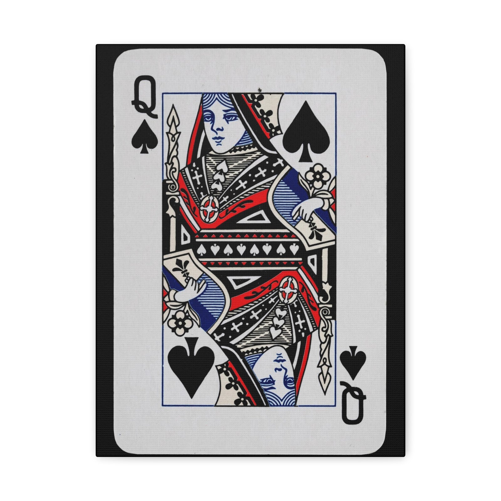 Queen of Spades Playing Card Canvas Wall Art for Home Decor Ready-to-Hang-Express Your Love Gifts