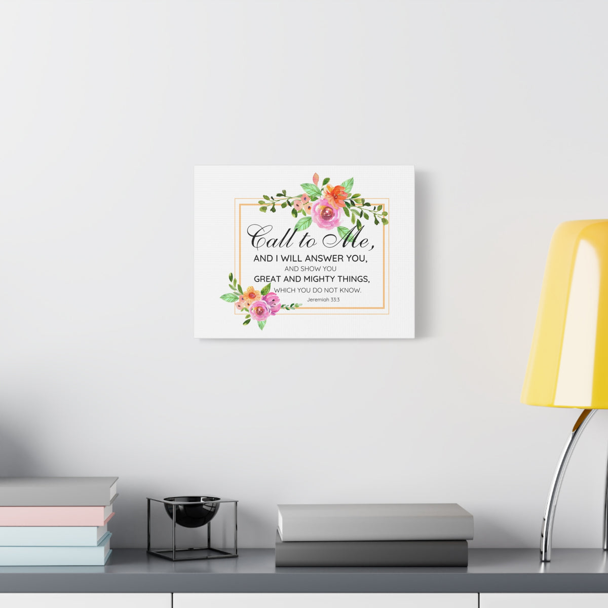 Scripture Walls Jeremiah 33:3 Call to Me Bible Verse Canvas Christian Wall Art Ready to Hang Unframed-Express Your Love Gifts