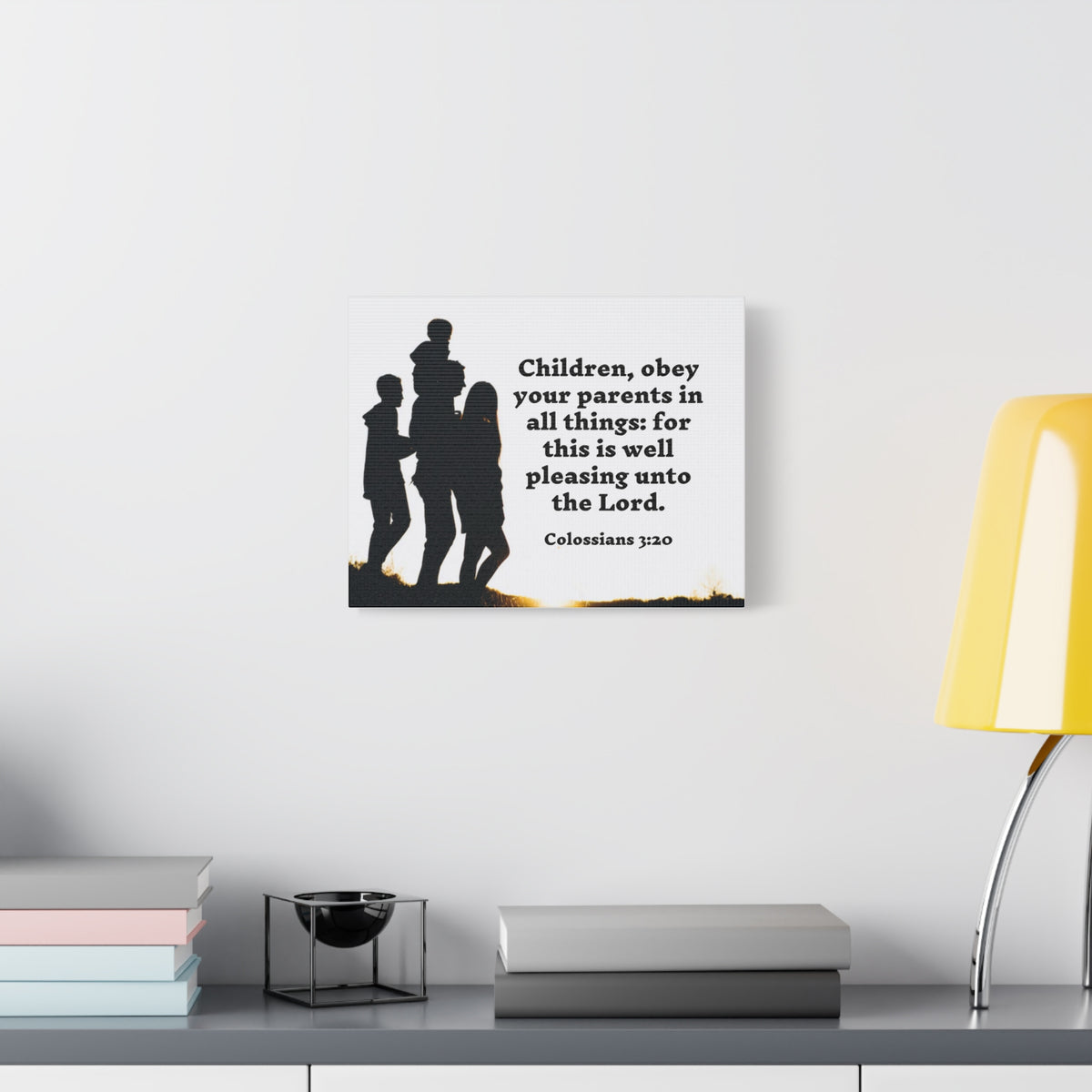 Scripture Walls Obey Your Parents Colossians 3:20 Bible Verse Canvas Christian Wall Art Ready to Hang-Express Your Love Gifts