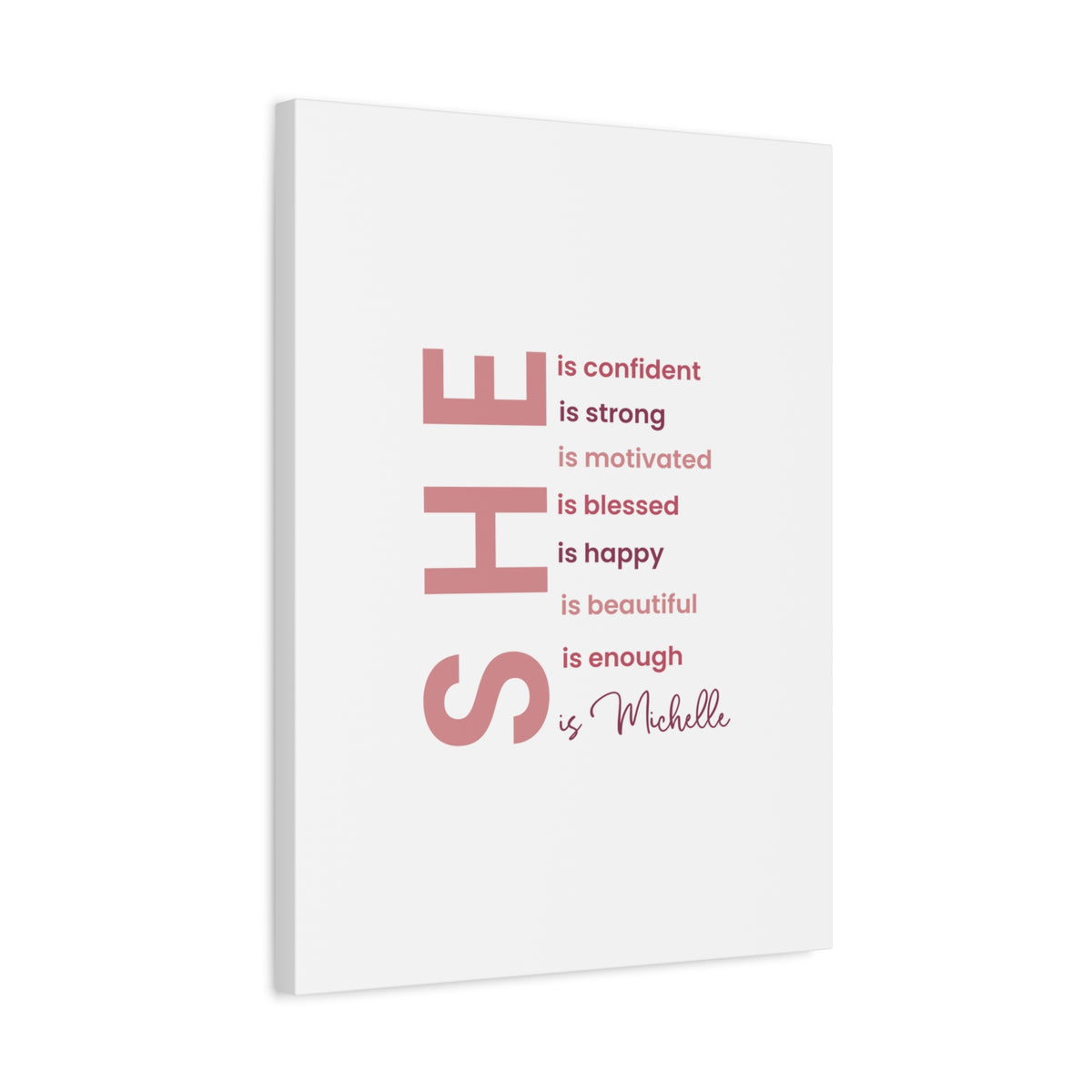 Personalized She Inspirational Canvas Art - Motivational Wall Decor-Express Your Love Gifts