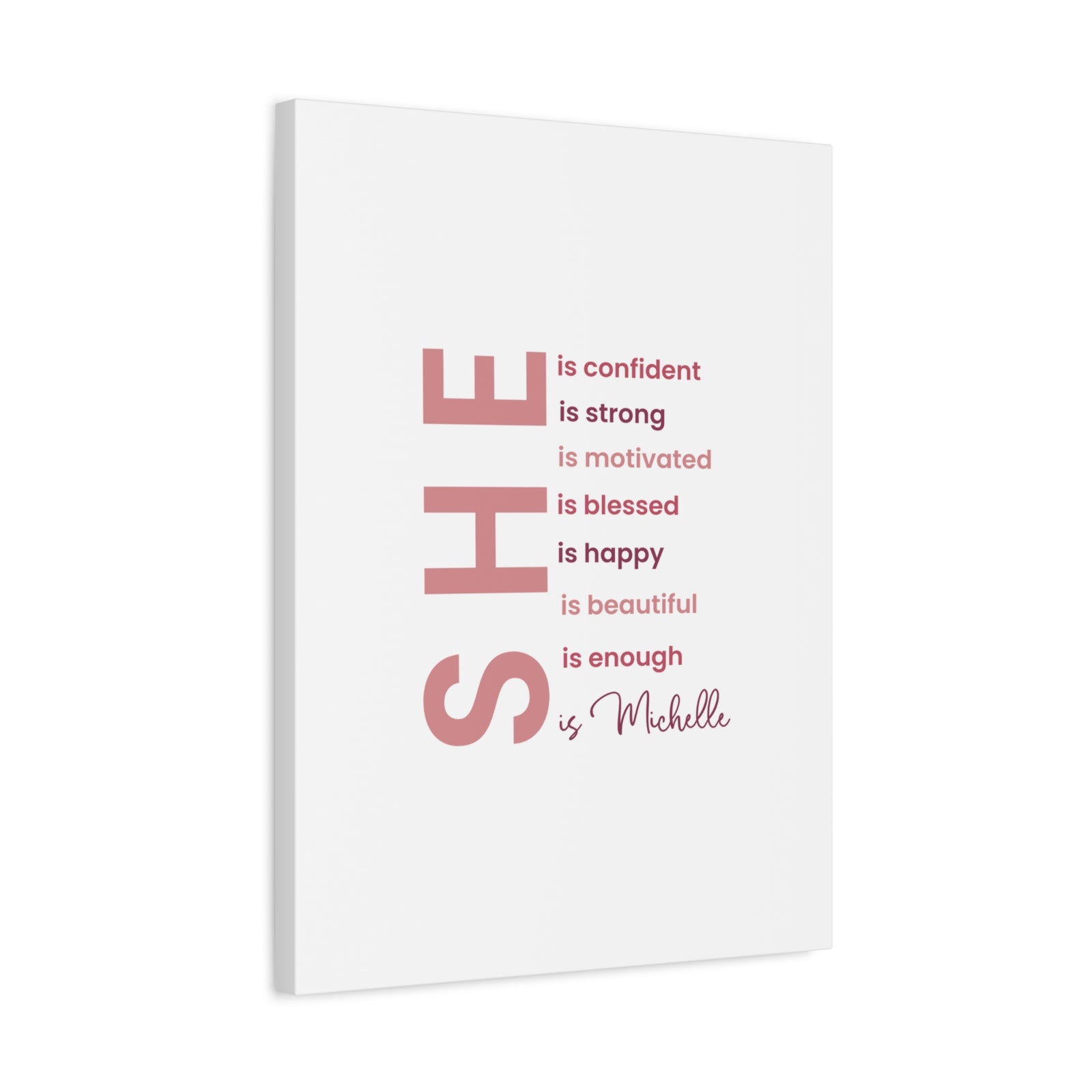 Personalized She Inspirational Canvas Art - Motivational Wall Decor-Express Your Love Gifts