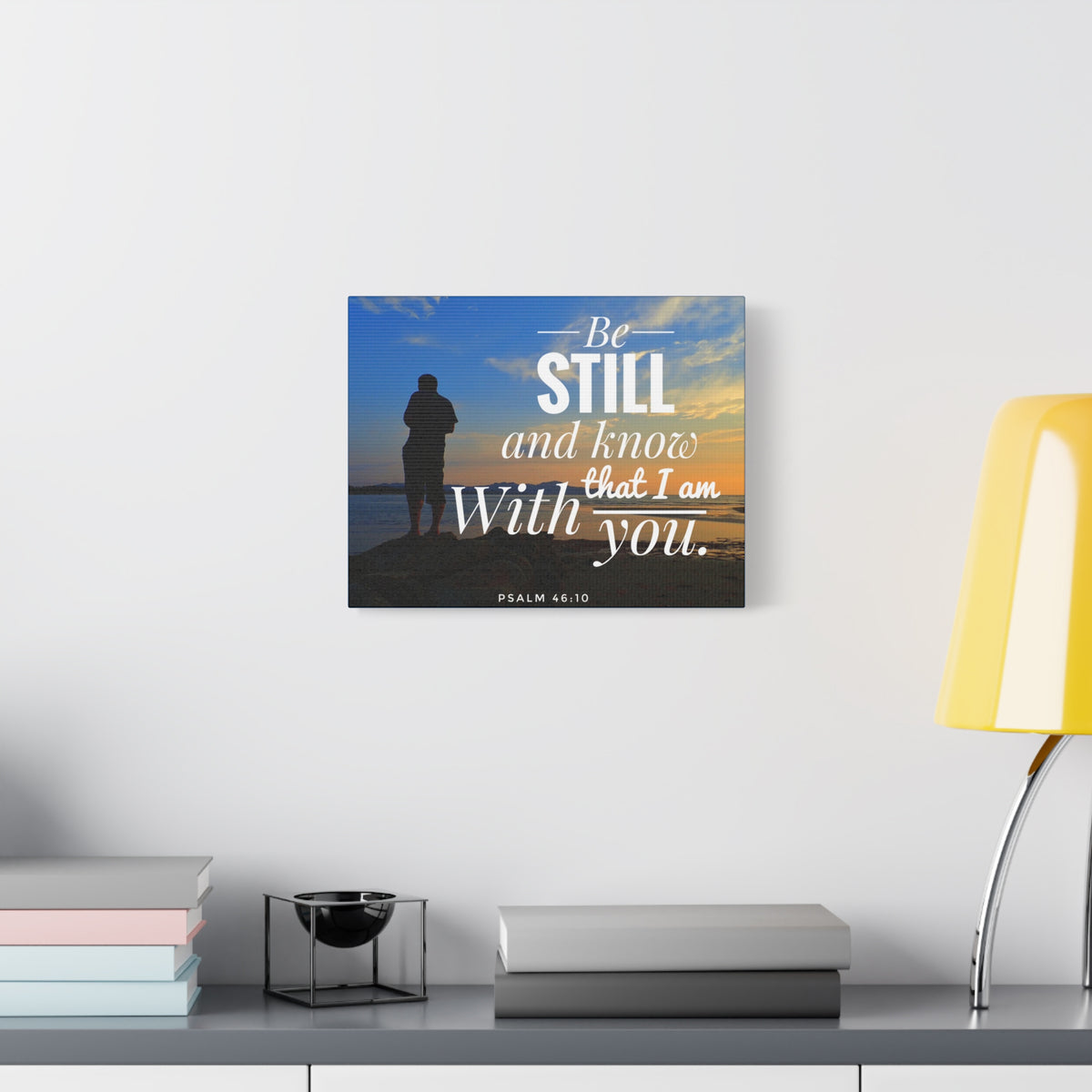 Scripture Walls I Am With You Psalm 46:10 Bible Verse Canvas Christian Wall Art Ready to Hang-Express Your Love Gifts