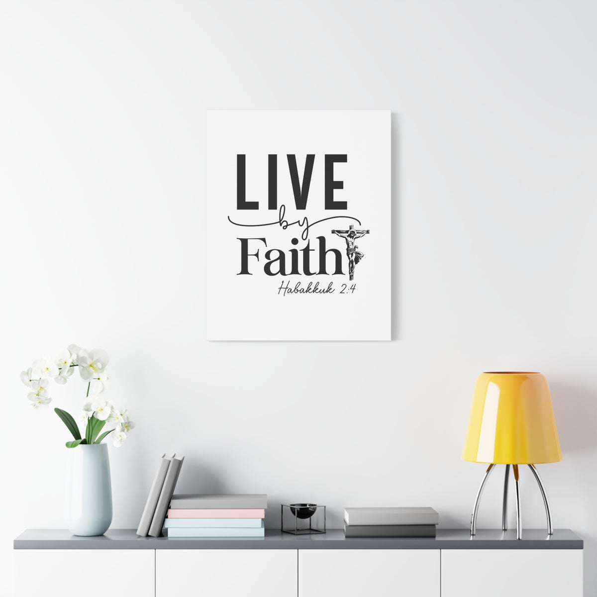 Scripture Walls Scripture Walls Live By Faith Bible Verse Canvas Christian Wall Art Ready to Hang Unframed-Express Your Love Gifts